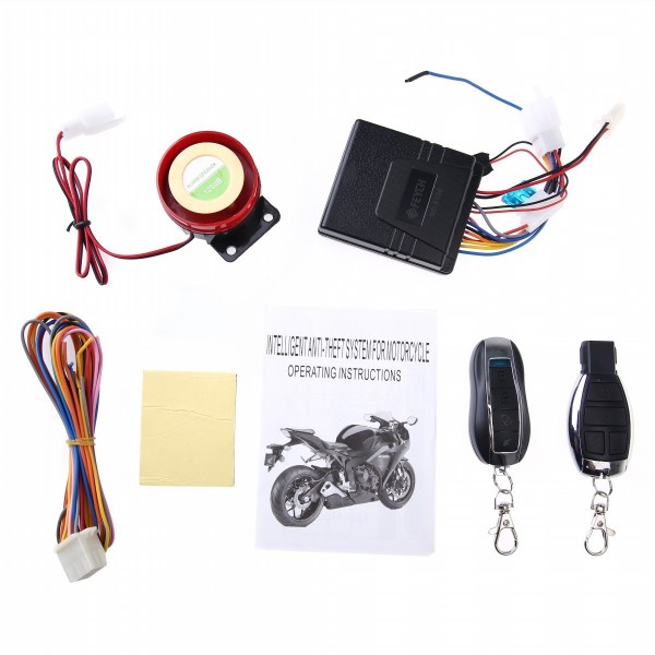 FEYCH Motorcycle Bike Anti-theft Security Alarm System Remote Control Engine Start 12V(Anti-line cutting)MTF01