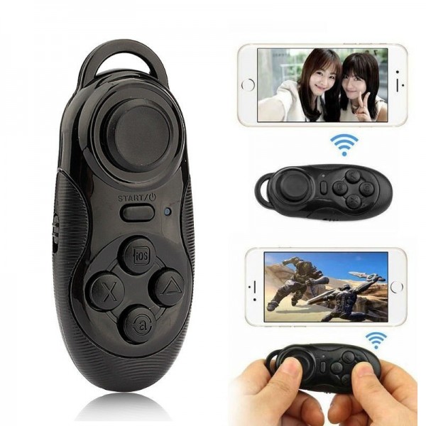 Black Bluetooth Selfie Remote Control Shutter Gamepad Wireless Mouse For IOS Android