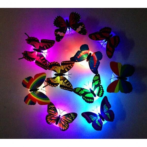 New 2015 1x 7 Color Changing Beautiful Cute Butterfly LED Night Light Lamp
