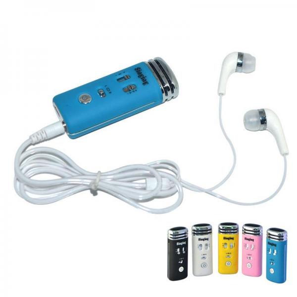 Pocket Mini Karaoke Singing Microphone KTV Player Mic Earphone for cellphone mp3 mp4 PC blue