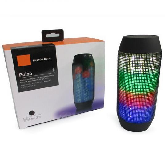 NEW PULSE Wireless Bluetooth Portable Mini HiFi Speakers TF card and U-Disck Colorful 360 LED lights