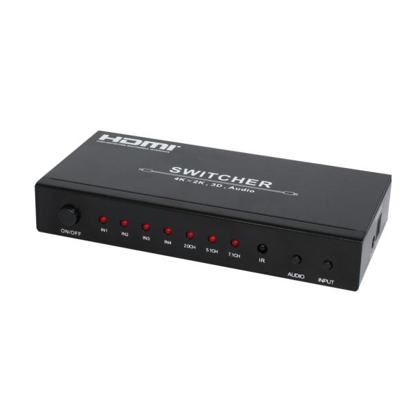 4X1 HDMI1.4 Switch with Audio