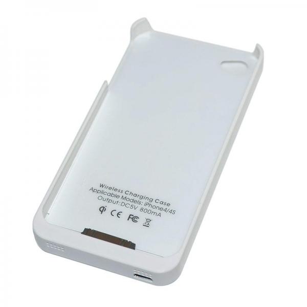 Qi Wireless Charger Receiver Case For Iphone 4 4S iPhone4S,white