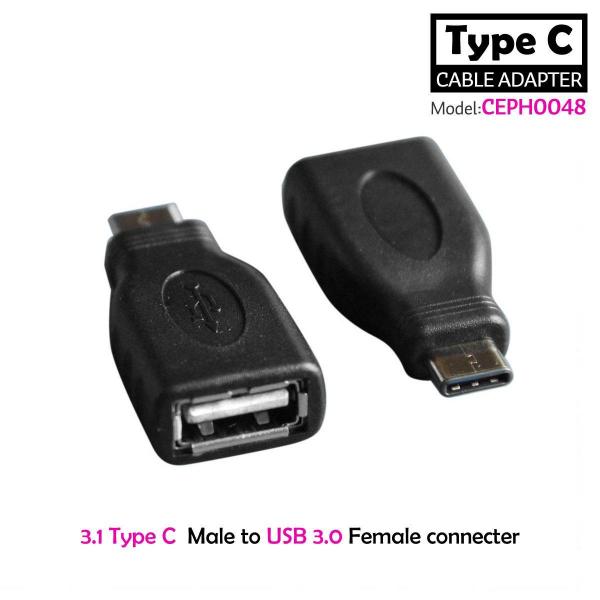 3.1 Type C Male to USB 3.0 Female connecter,black