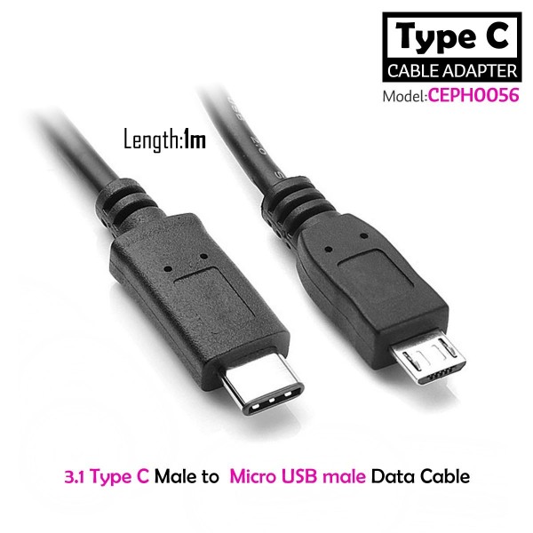1M 3.1 Type C Male to Micro USB male Data Cable for Tablet & Phone