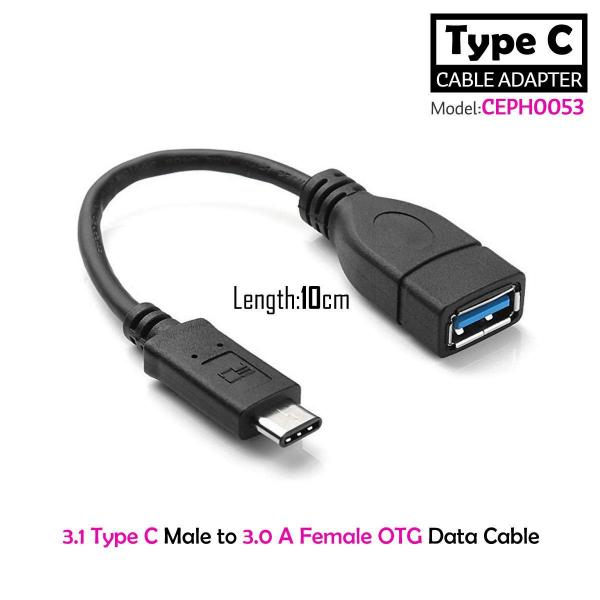 USB3.0 to 3.1 Type C Male Connector to A Female OTG Data Cable for Tablet & Phone