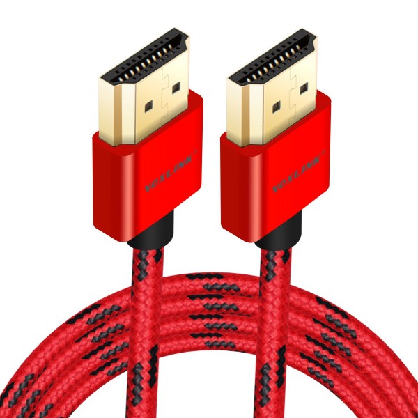  VOXLINK Tiger pattern 1.4v 19 + 1 High Speed Gold Plated HDMI 1080P cable red 1m
