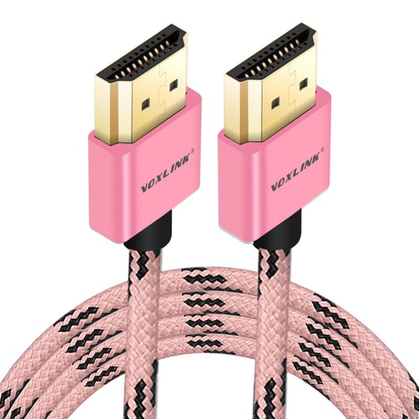  VOXLINK Tiger pattern 1.4v 19 + 1 High Speed Gold Plated HDMI 1080P cable Rose gold 3m