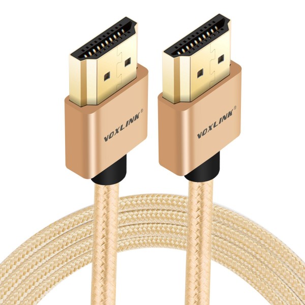  VOXLINK 1.4v 19 + 1 High Speed Gold Plated HDMI 1080P cable glod cotton thread 2m