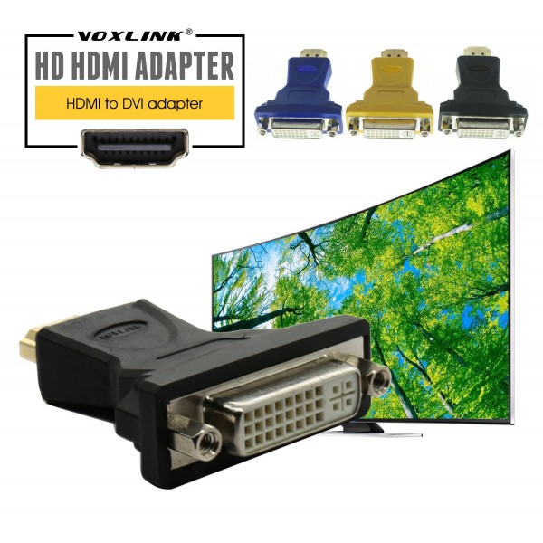 DVI(24+1) MALE TO HDMI FEMALE ADAPTER CONNECTOR CONVERTER Black