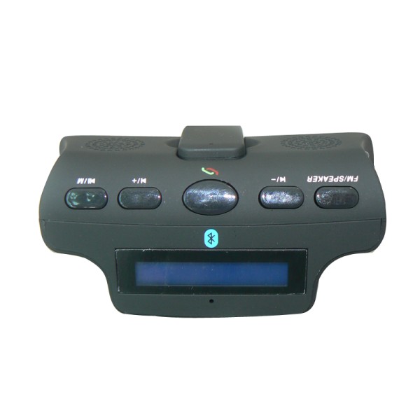 Steering Wheel Bluetooth Car Kit MP3 Player/ FM Transmitter/ Ear Clip earphone Black