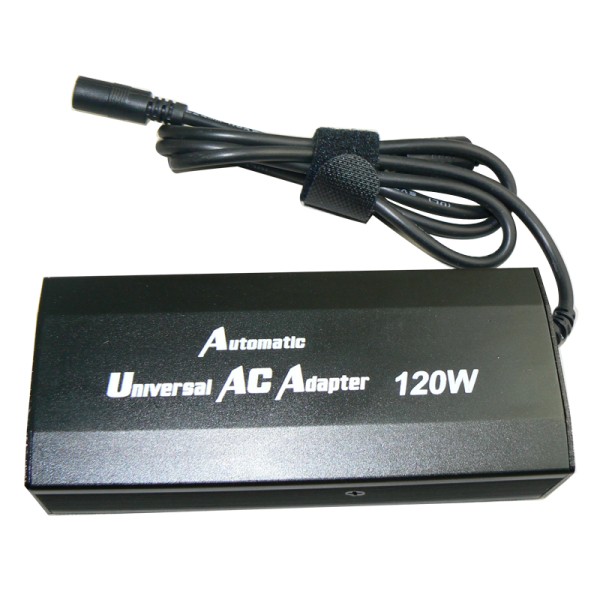 black automatic universal AC adapter 120W