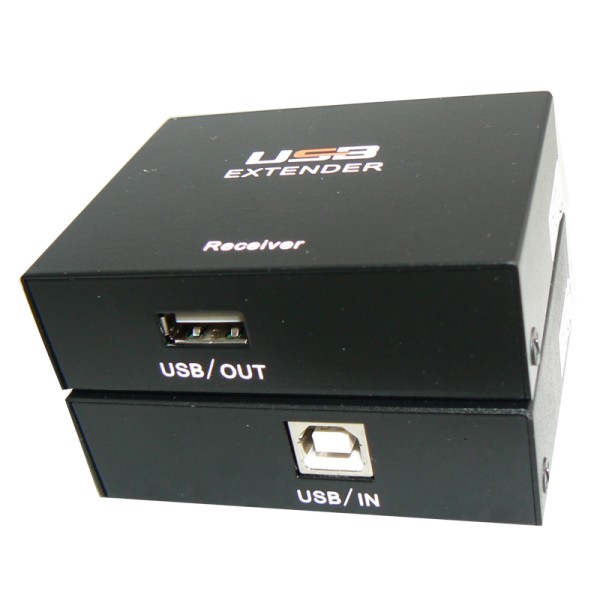 black USB EXTENDER(1port HUB) 60M with power