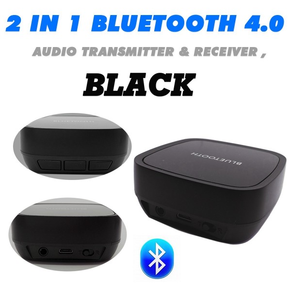 2 in 1 Bluetooth 4.0 Audio Transmitter & Receiver ,black