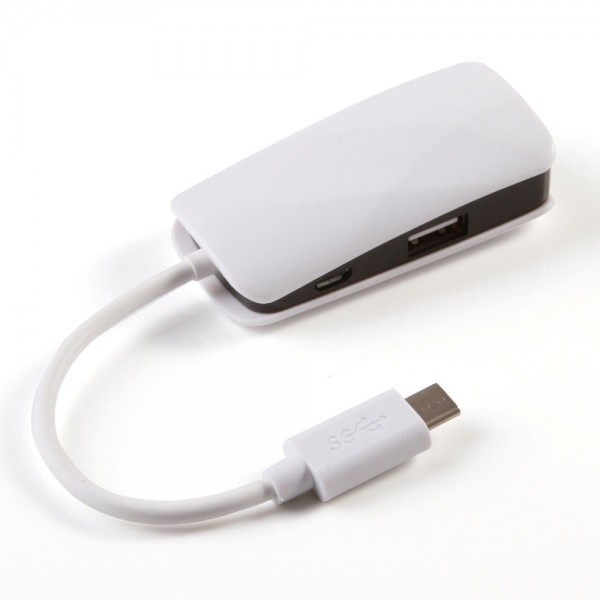 USB 3.1 Type C to Macbook RJ45 Ethernet Network+Micro USB+2-PORT 2.0 HUB Adapter,White