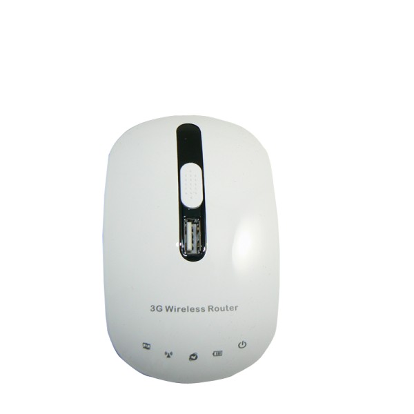 3G Portable wireless Router with a Li-ion battery white