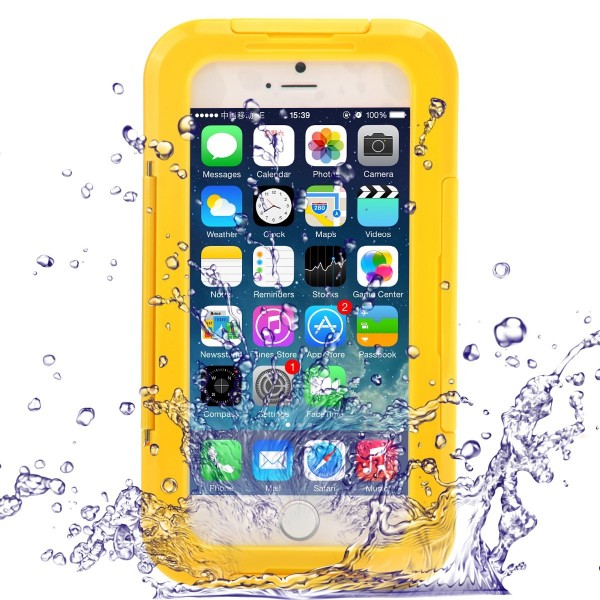Waterproof Shockproof Dirt SnowProof Cover case with Stand Function for iPhone6 ,Yellow
