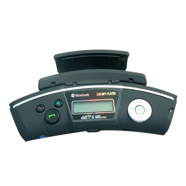 Bluetooth Handsfree Car Kit Support all TF card and Support MP3/WMA format Black