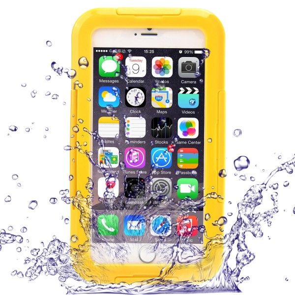 Waterproof Shockproof Dirt SnowProof Cover case with Stand Function for iPhone6 plus,Yellow