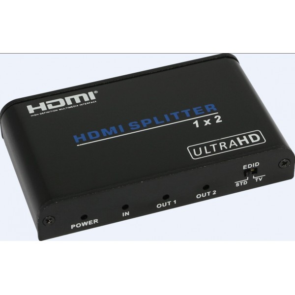 1080P 4K*2K UHD HDMI Splitter 1x2 Converetr Adapter 1 IN 2 OUT HDMI Splitter Support 3D HDCP EDID control