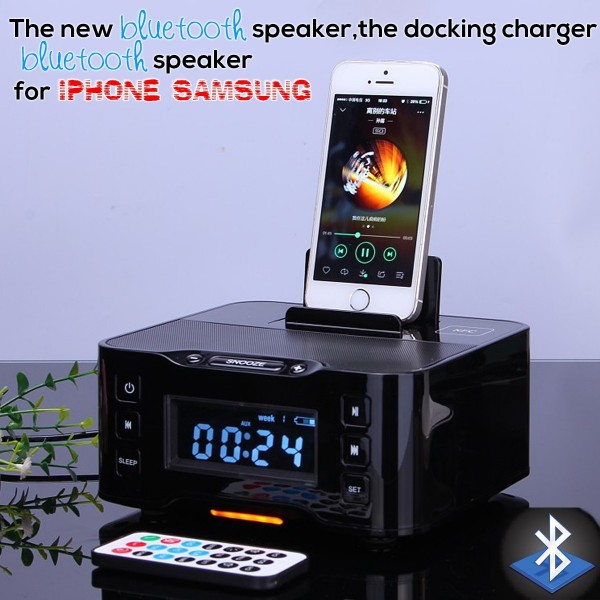 The new bluetooth speaker,the docking charger bluetooth speaker for iphone/samsung. black