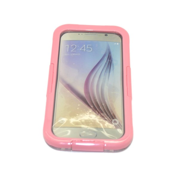Waterproof Case Dustproof Shockproof Gel Touch Screen Ipx8 Swimming Diving Cover For Samsung GALAXY S6/S6 EDGE、pink