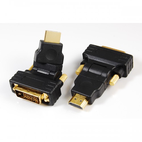 DVI(24+1)male to HDMI male adaptor,rotating 270°