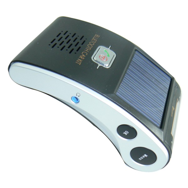 Solar Panel Bluetooth Handsfree Car Kit Black & blue