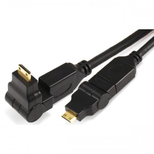 Mini HDMI male(rotating 360°) to Mini HDMI male(rotating 360°) cable 11-X-020
