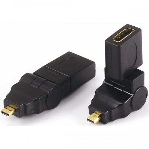 Micro HDMI male to HDMI female adaptor,rotating 360° 11-002