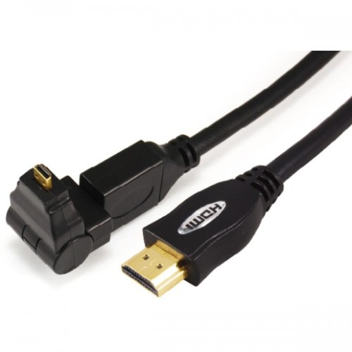 Micro HDMI male(rotating 360°) to HDMI male cable 11-X-009