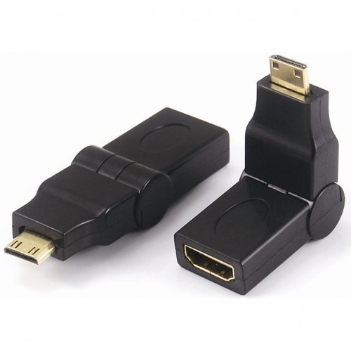 Mini HDMI male to HDMI female adaptor,swing type 11-003
