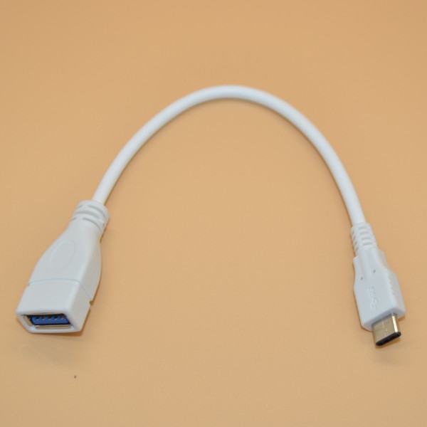 10cm USB 3.1 Type C Male Connector to A Female OTG Data Cable for Tablet & Phone,White