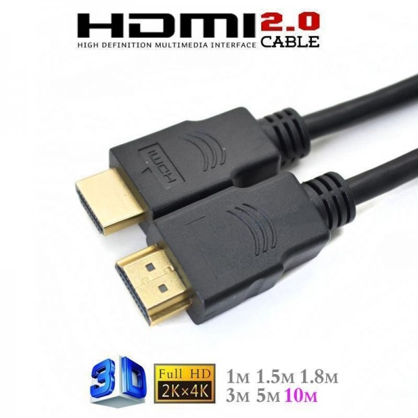 10M OD7.3MM 2160P HDMI 2.0 Cable V2.0 for 3D HDTV with Ethernet 24K Gold Plated 4K X 2K