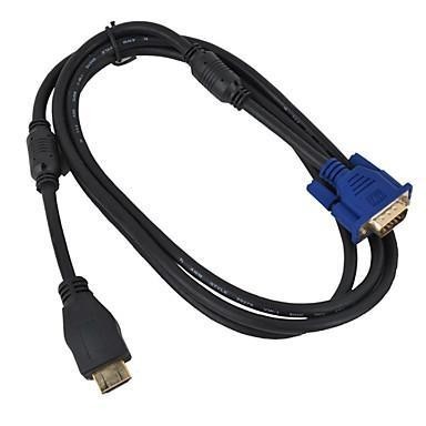 1.8M HDMI TO VGA Cable with two ferrites Copper