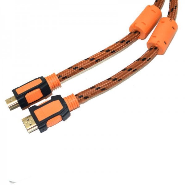 2.0V HDMI Male to Male Cable Gold Plated 、HDMI 2.0 Cable 1080P 4K*2K 3D Ethernet 3M Black+orange