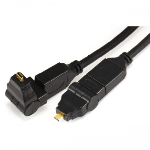 Micro HDMI male(rotating 360°) to Micro HDMI male(rotating 360°) cable 11-X-001