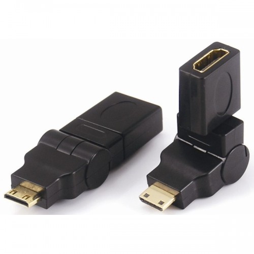 Mini HDMI male to HDMI female adaptor,rotating 360° 11-004