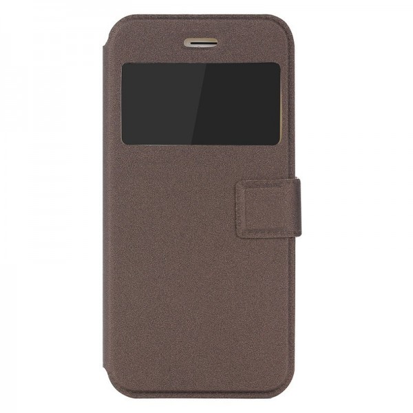 Wallet TPU Silicone Cover PU Flip Leather Phone Cases For iPhone6 4.7'', BROWN