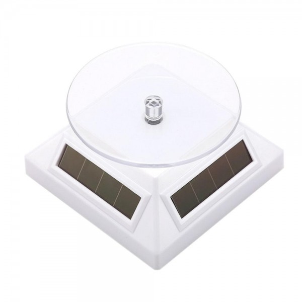Solar power Rotatable Jewelry Bracelet Plastic Display Holder Stand Show Rack solar power ,white