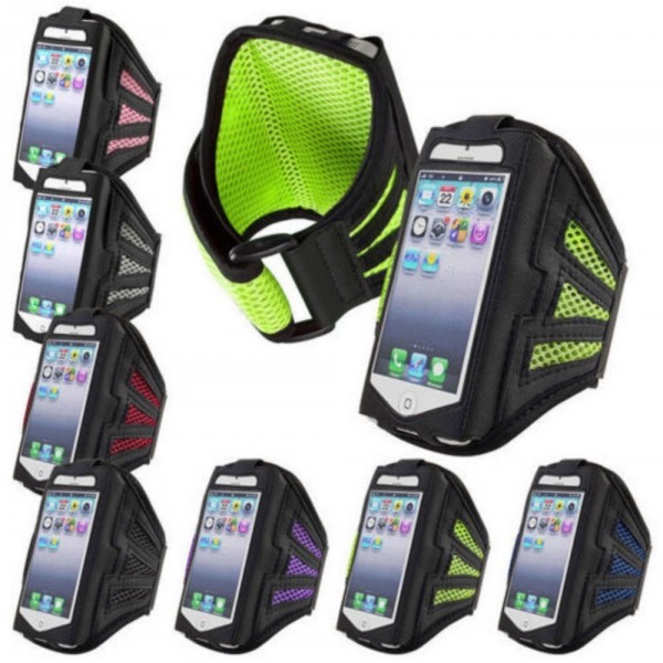 Sports Running Cycling Mesh Armband Phone Case Cover for iPhone 6 plus 5.5,green