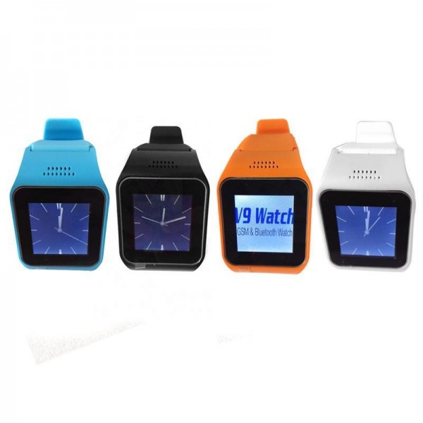 V9- GSM mobile phone Bluetooth intelligent Watch White
