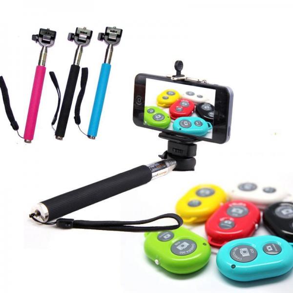 3 in 1 Phone Self Timer Bluetooth Shutter+Extendable Monopod+Holder