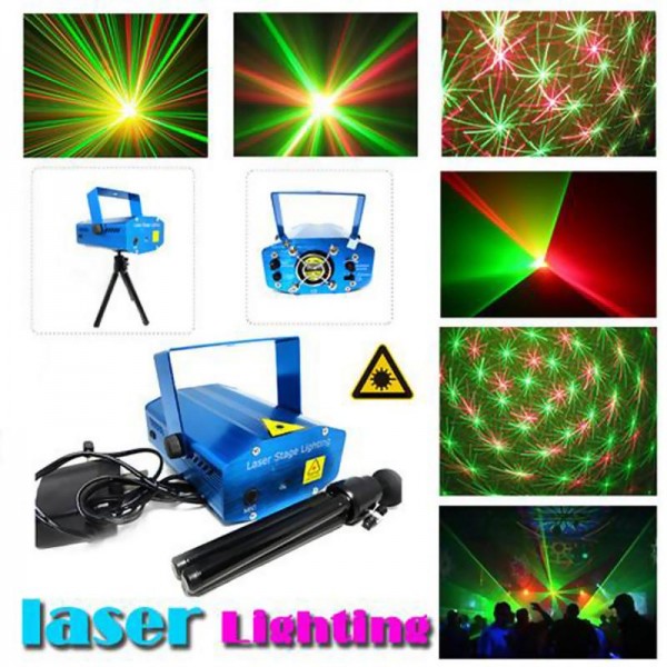 Mini R&G Laser Light Lighting Projector DJ Disco Stage Xmas Party Show Club Bar