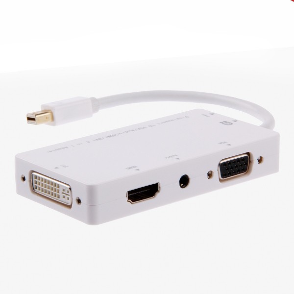 Mini DisplayPort turn Aduio/VGA/HDMI/DVI four unity connection