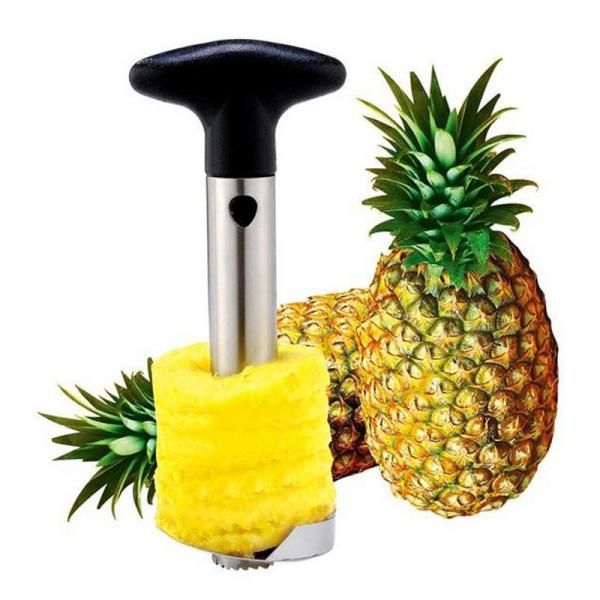 Easy Fruit Pineapple Corer Slicer Peeler Cutter Parer Stainless Kitchen Tool Kit