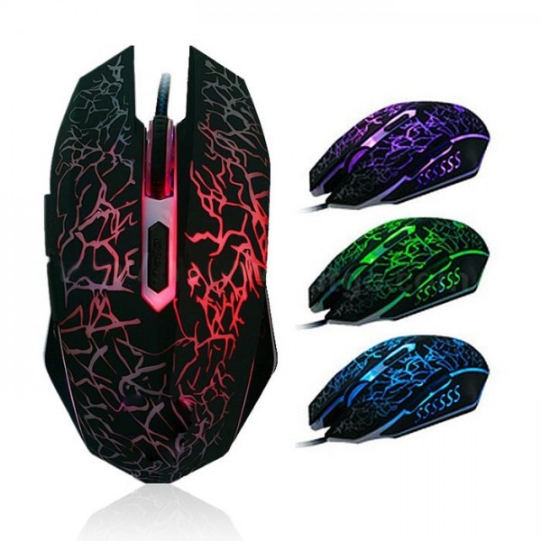 2015 New 6D Professional Colorful Backlight Mouse Gamer 4000 DPI Wired Gaming Game Mouse Mice For PC Laptop