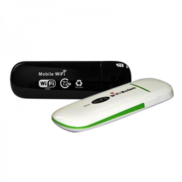 Mini Portable USB Wi-Fi Modem Support WCDMA HSPA Unlock Hotspot Wireless Dongle 3G Wifi Sim Car-white