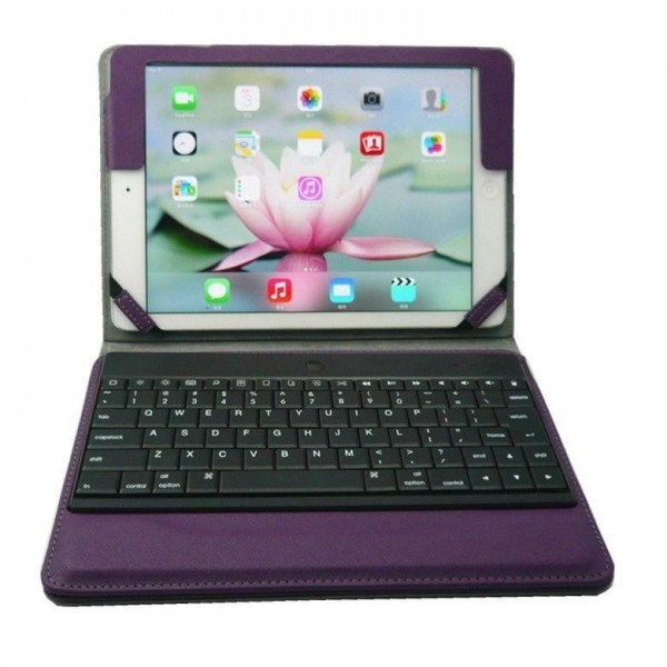 Wireless Bluetooth Keyboard PU leather Case Cover For Apple Ipad Air 2 /ipad 6,purple