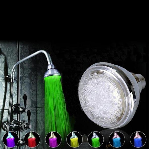 360° Adjustable Modern 7 Color Change LED Light Bathroom Shower Head Faucet